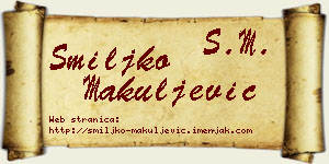 Smiljko Makuljević vizit kartica